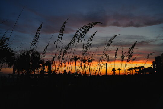 St Petersburg, Florida, USA: 07 03 2026: The landscape of saint Petersburg Madeira Beach in Florida at sun set