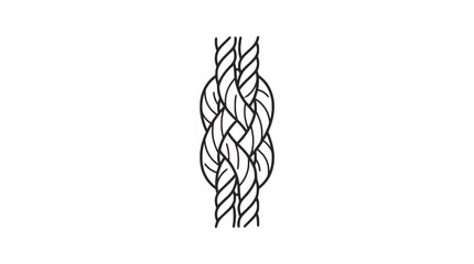 Intricate rope knot, sailor's knot, nautical theme, strong bond, marine equipment, illustration © Lat