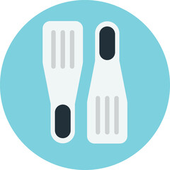 Pair of swim fins for snorkeling and scuba diving icon © Taijul Islam Ontor