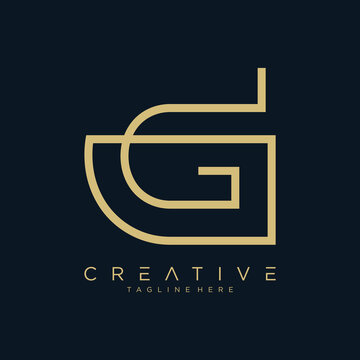 Modern Golden Letter G Logo Design.