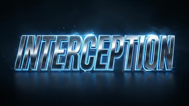 Dynamic Digital Effect of Interception Text with Explosive Particle Accents in Motion