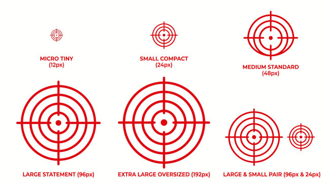 Set of Various Target Sizes for Aiming and Accuracy Practice.