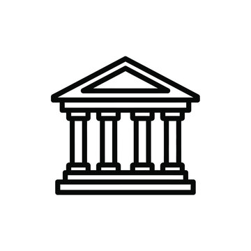 Classical Government Building with Columns and Pediment