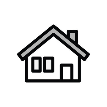 Simple House Icon for Real Estate or Home Services