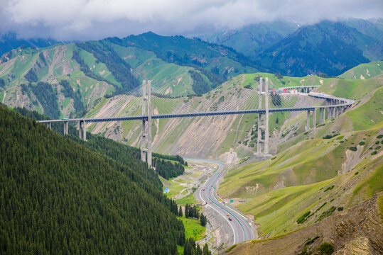 Alpine Canyon Scenery of Guozigou, Ili, Xinjiang, China