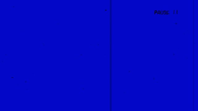 4K Vintage VHS Pause Screen Overlay Align Middle with Scratches, Dust, and Film Grain Effect - Old Tape Text Logo Transparent, Analog TV Noise, Retro Looping Animation