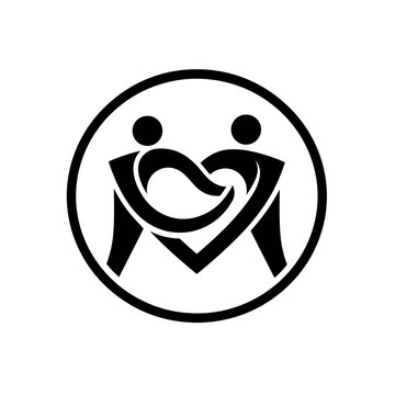 Unity Friends Logo,Abstract Unity Friends Logo with Infinity Bond Symbol Vector