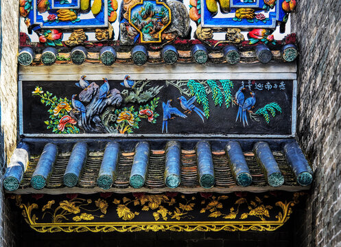 Foshan city, Guangdong, China. Shude Hall: The Ancestral Hall of the Guan Clan in Jiujiang, Nanhai, was built in 1581. The structure is a traditional ancestral hall covering an area of ​​ 6,500 s.m.