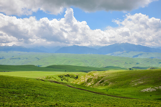 Natural Scenery of Karajun Grassland, Tekes, Ili, Xinjiang, China