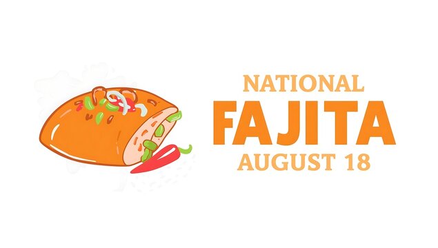 National fajita day celebration design with mexican food illustration tortilla gastronomy traditional culinary