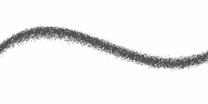 Black Grunge Brush Stroke Wave Across White Background Abstract Ink Line Texture Composition