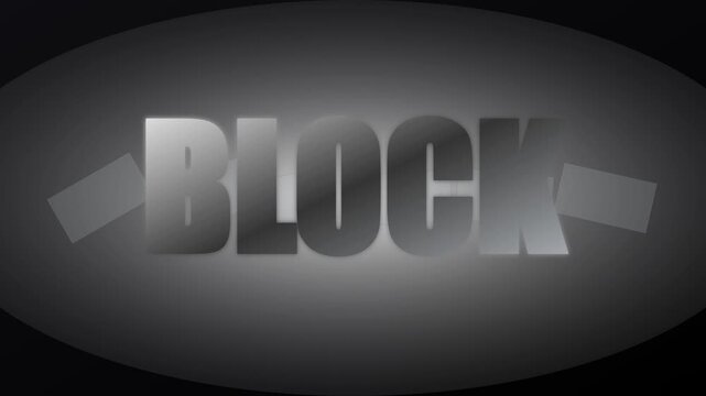 Dynamic 3 d block text animation with metallic typography and abstract motion 4k motion 3d