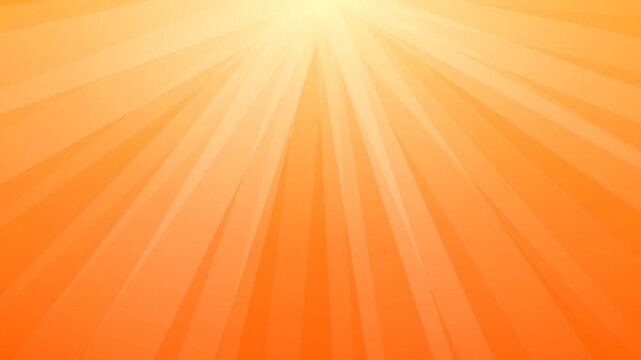 Radiant orange sunburst light rays rotating in motion