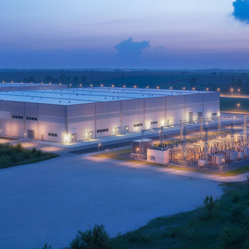 Blue Hour Hyperscale AI Data Center