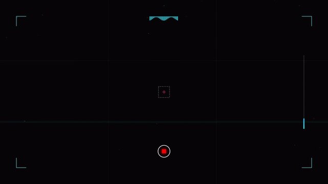 Mobile Device Camera Recording UI Screen Overlay Featuring Composition Grid Lines and Digital Status Indicator 4k video