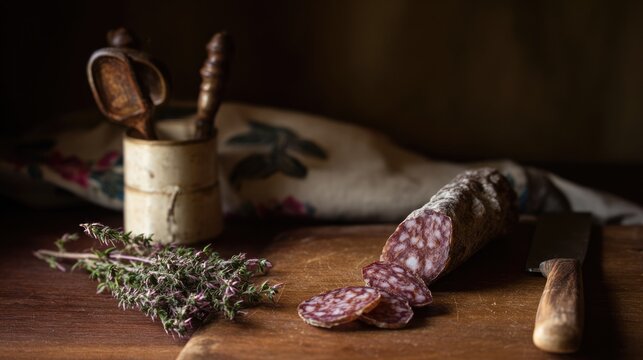 Rural Style French Saucisson with Herbs