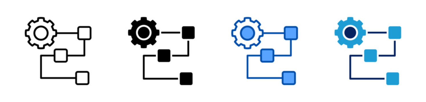 procedure icon set multiple style collection
