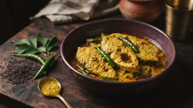 Bengali shorshe ilish mustard fish ingredient story photography
