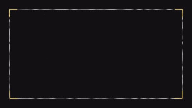 Scribble Aesthetic Motion Border Overlay Handcrafted Kinetic Glowing Frame for Digital Storytelling 4k video