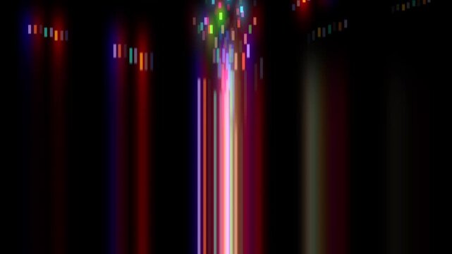 Bright glowing and colorful blurry light particles and blob shapes animation