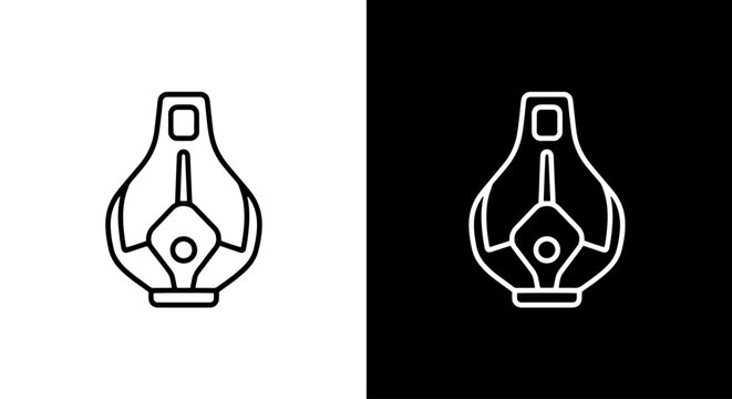 Pen tool anchor point selection icon in minimalist vector style