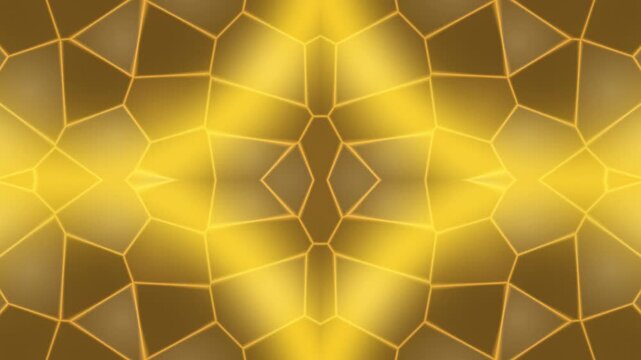 Abstract geometric pattern with golden hues and symmetrical design