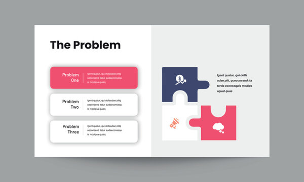 The Problem Presentation Slide Template for Business Challenges and Pain Points