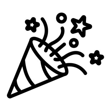 Confetty Line Icon