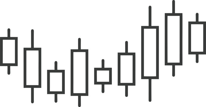 Financial stock market candlestick chart trading analysis vector illustration with candlestick financial analysis business investment fluctuation technical volatility barchart statistics
