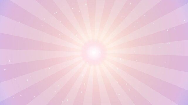 Pastel pink sunburst background with radial rays and sparkles