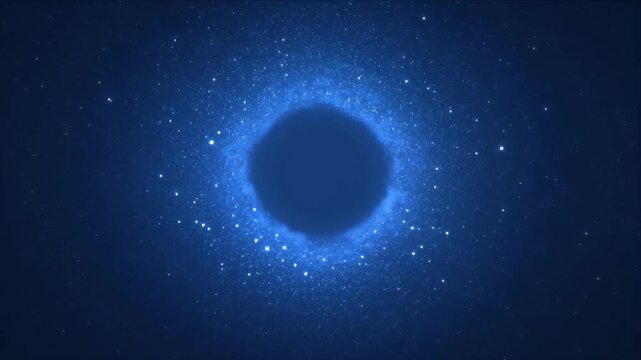 Cosmic tunnel circular vortex blue nebula space background stellar ring galaxy swirl star field deep space abstract universe glowing halo energy portal cosmic hole mysterious dreamy glowing circular