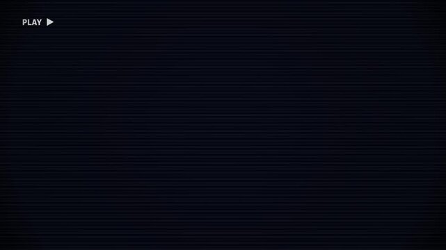 Retro VHS Tape Playback. Retro VHS playback screen with scanlines and play icon