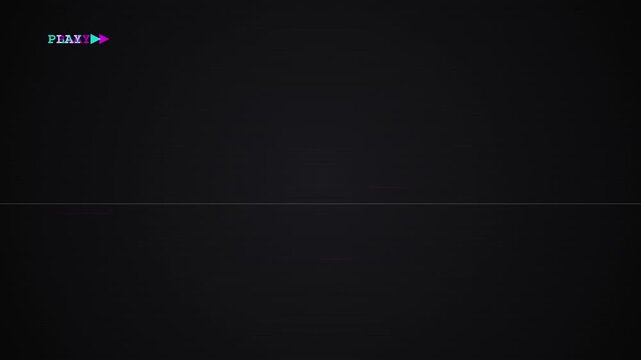 Retro VHS Tape Playback. Retro VHS playback screen with white play text icon