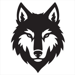 Obraz premium Wolf head silhouette