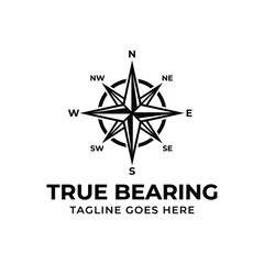 nautical compass star for professional navigation adventure travel maritime logo design © BasthaDocumentary