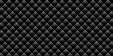 Fototapeta premium Luxury upholstered backdrop. Stitched layered background pattern. Leather textured sofa background. vector