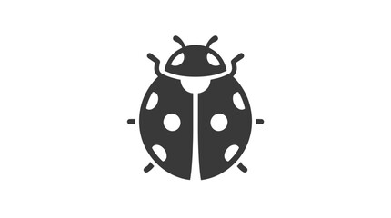 Black ladybug with white spots insect. © Muna