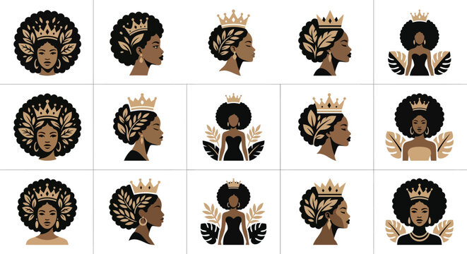 African American woman crowned heads.