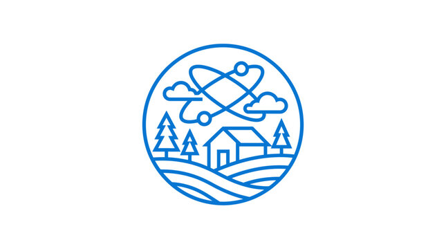 Iconic travel and tourism logo design.