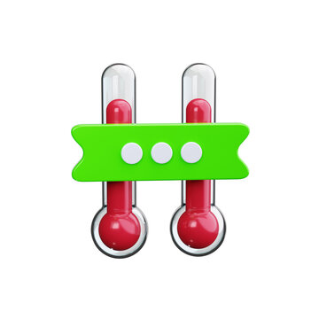 Thermometer Goal 3d render icons