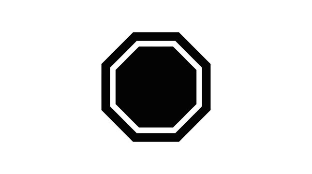 stop sign symbol road traffic icon.