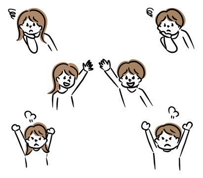 色んなポーズの人　Variety of poses