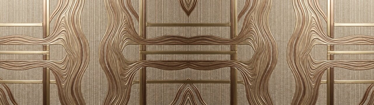 Luxury Marble Hallway Interior with Symmetry for Hotel Design Background