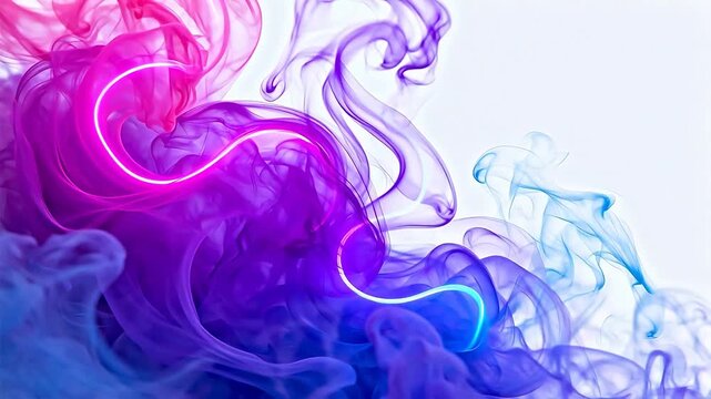 Colorful swirling smoke patterns