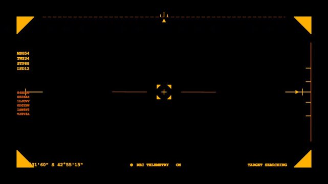 drone camera recording interface continuous tracking thermal amber warning screen 4k