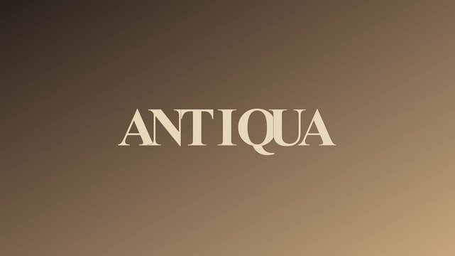 Antiqua serif typography motion with soft golden gradient animation 4k background, font