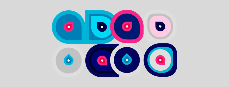 Colorful evil eye amulets displayed. Circles, concentric shapes, protection symbols present. Bright hues dominate composition.