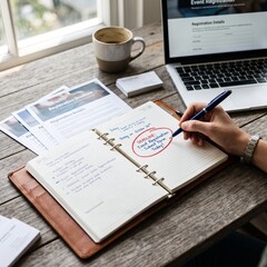 Obraz premium Conference Registration Deadline and Online Event Sign-Up Concept
