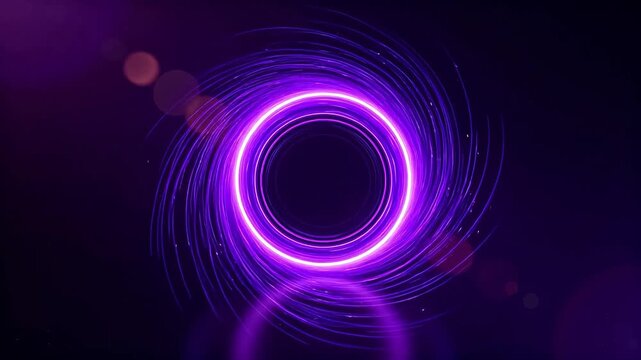 Purple neon spiral light effect