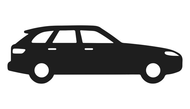 Imagine prompt of a generic station wagon car side view